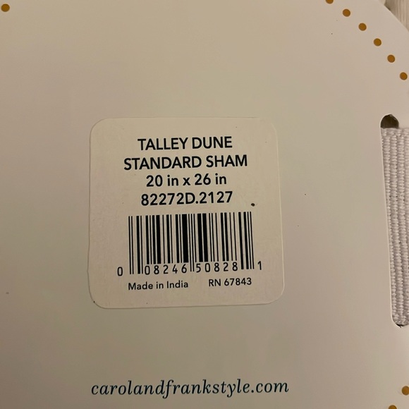 2 / CAROL & FRANK Talley Standard Sham Sham in Dune - Picture 3 of 3